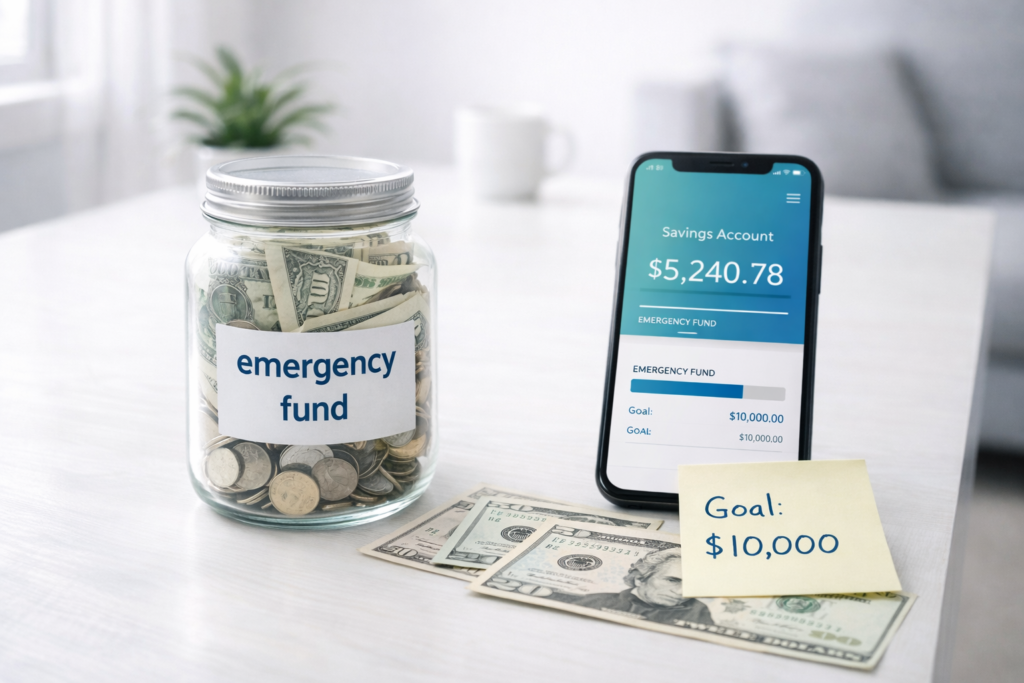 Personal finance guide emergency fund savings jar for beginners